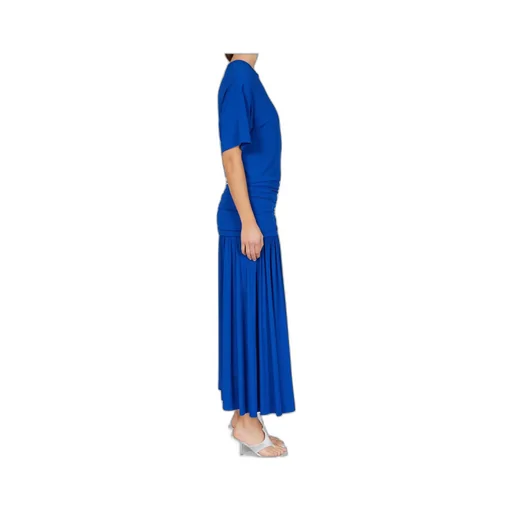 Long T-Shirt Dress With Drape Detail