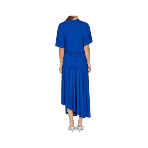 Long T-Shirt Dress With Drape Detail