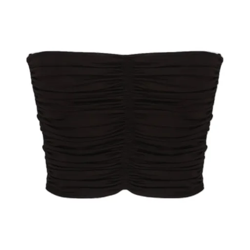 Ruched Strapless Cropped Top