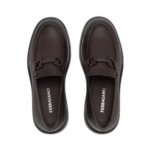 Gancini Plaque Slip-On Loafers