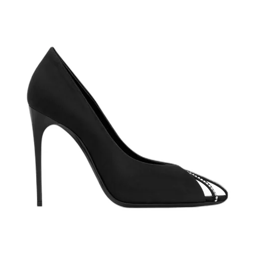 Embellished Satin Pumps