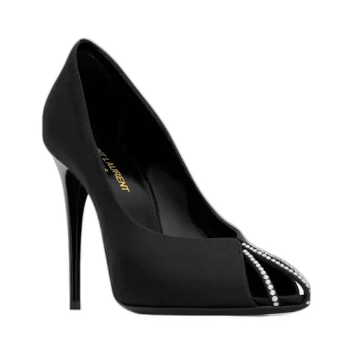 Embellished Satin Pumps