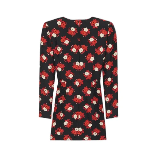 V-Neck Long-Sleeved Dress