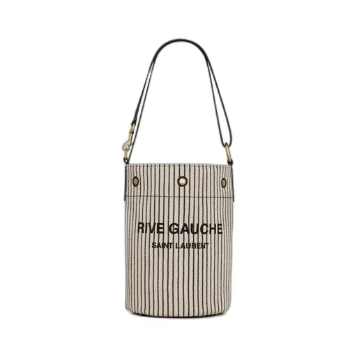 Rive Gauche Striped Bucket Bag