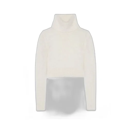 Turtleneck Long-Sleeved Cropped Jumper