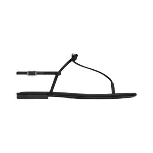 Jackie Flat Sandals In Satin Crepe
