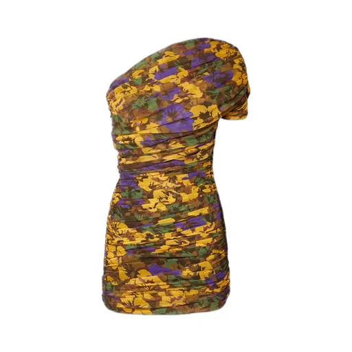 Ruched One-Shoulder Dress