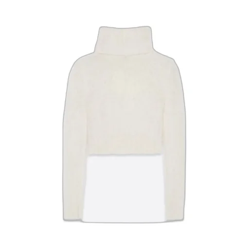 Turtleneck Long-Sleeved Cropped Jumper