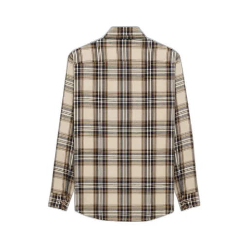Tie-Detailed Checkered Shirt