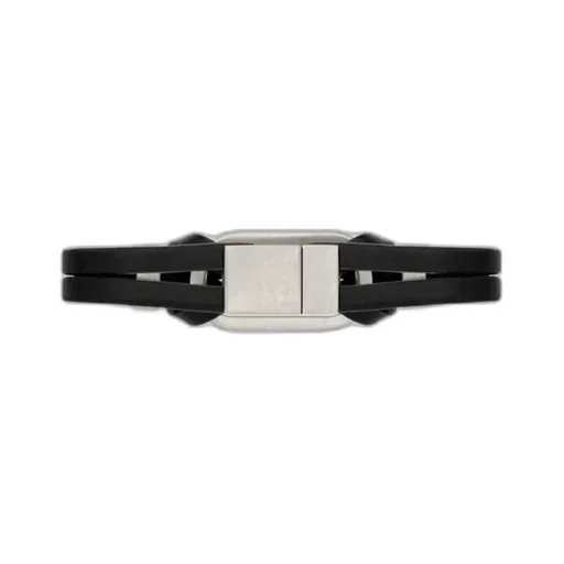 Oval Ring Bracelet In Leather
