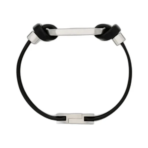 Oval Ring Bracelet In Leather