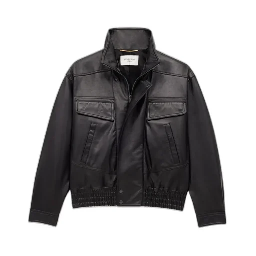 Bomber Jacket In Plunged Lambskin