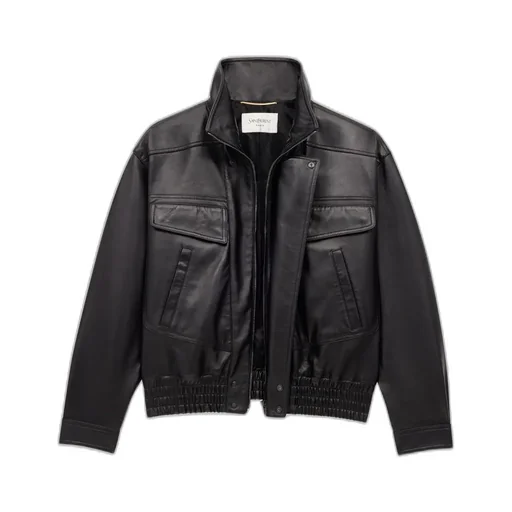 Bomber Jacket In Plunged Lambskin