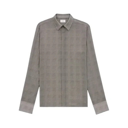 Checked Button-Up Shirt