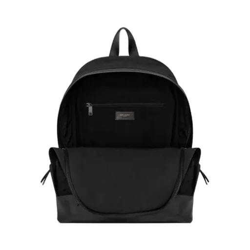 City Backpack In Nylon Canvas And Leather