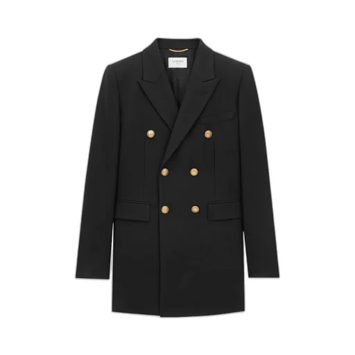 Double-Breasted Long-Sleeved Jacket