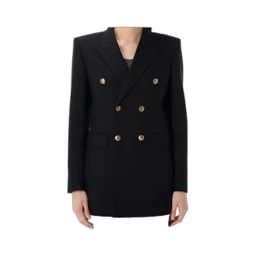 Double-Breasted Long-Sleeved Jacket