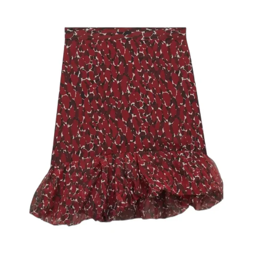 Ruffled Mini Skirt In Spotted Silk Muslin
