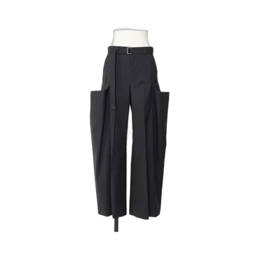 Belted Cargo Pockets Trousers