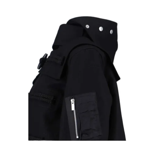Hooded Toggle-Fastening Jacket