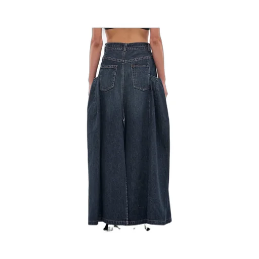 Denim Deconstructed Maxi Skirt