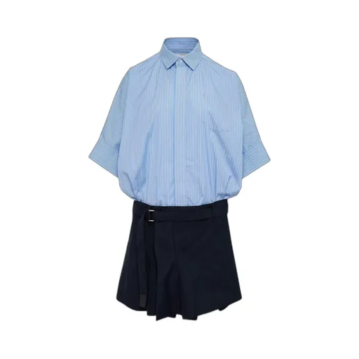 Poplin And Blazer Mini Dress