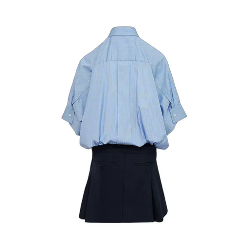 Poplin And Blazer Mini Dress