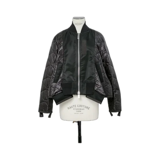 Panelled Zip-Up Bomber Jacket