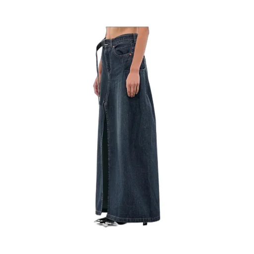 Denim Deconstructed Maxi Skirt