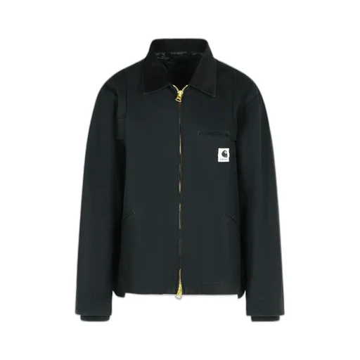 X Carhartt Logo Patch Zip-Up Jacket