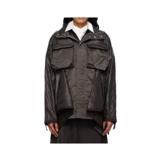 Quilted Nylon Ripstop Twill Coat