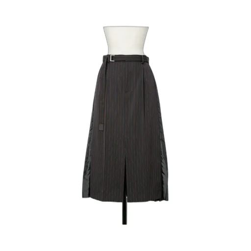 Stripe Doeskin Skirt