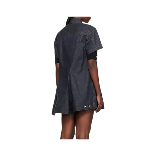Lapel Short-Sleeved Dress