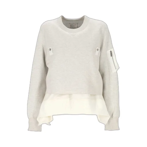Layered Twill Sweatshirt
