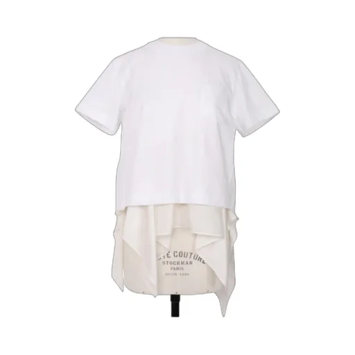 Draped-Hem Asymmetric T-Shirt