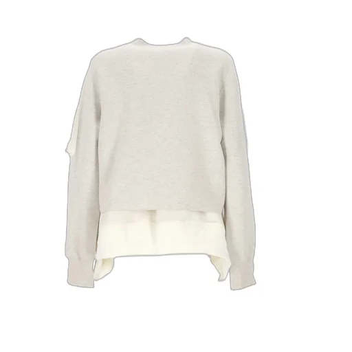 Layered Twill Sweatshirt