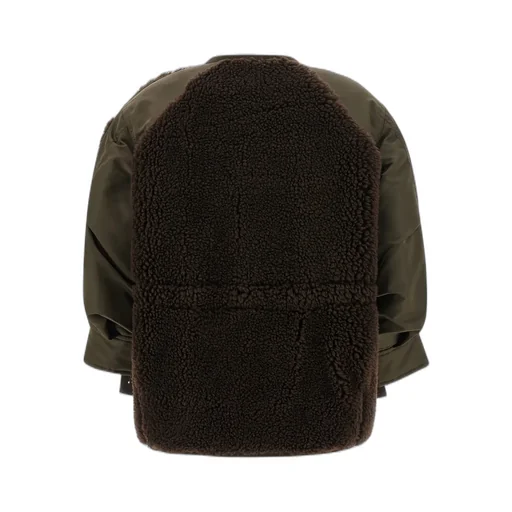 Faux Shearling Crewneck Jacket