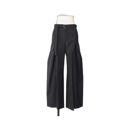 Belted Cargo Pockets Trousers