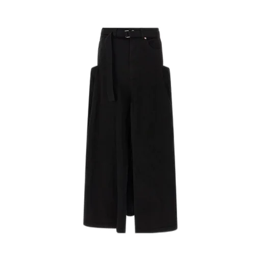 Belted Denim Skirt