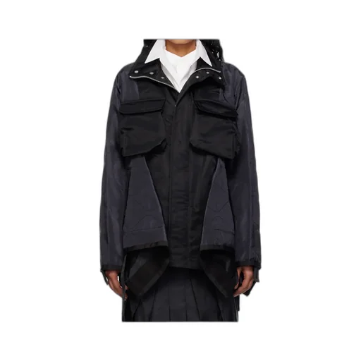 Quilted Nylon Ripstop Twill Coat
