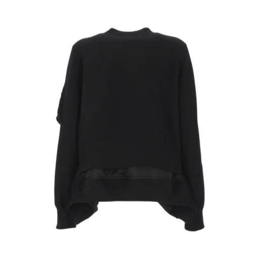 Layered Twill Sweatshirt