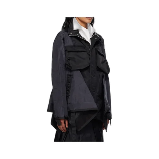 Quilted Nylon Ripstop Twill Coat