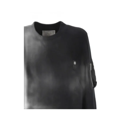 Layered Twill Sweatshirt