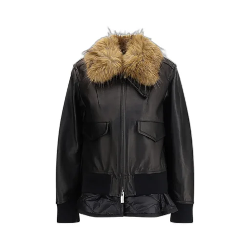 2 In 1 Zipped Leather Jacket