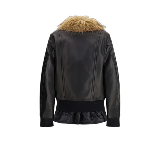 2 In 1 Zipped Leather Jacket