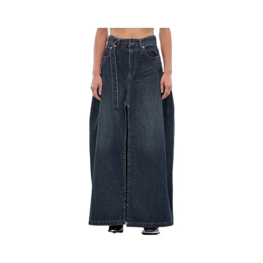Denim Deconstructed Maxi Skirt