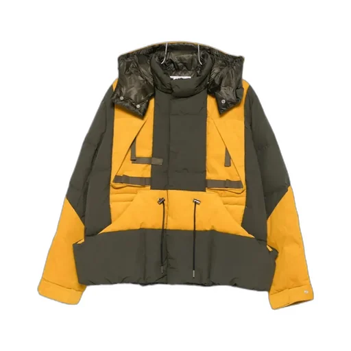 Hooded Panelled Puffer Jacket