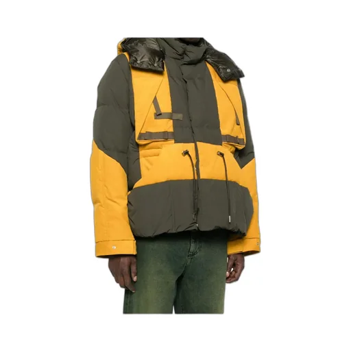Hooded Panelled Puffer Jacket