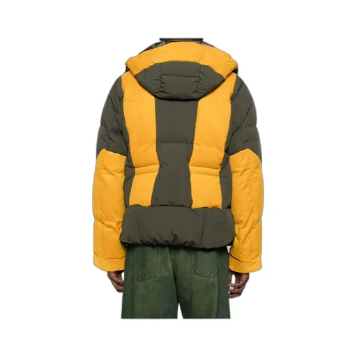 Hooded Panelled Puffer Jacket