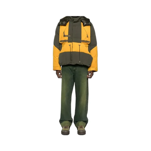 Hooded Panelled Puffer Jacket